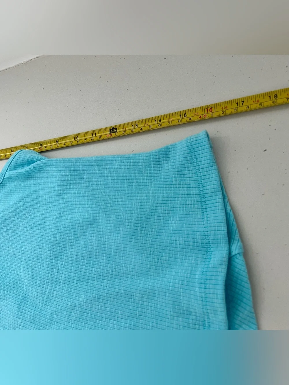 NWT Justice Girls Tank Top Size 12-14 Turquoise Blue Ribbed Sleeveless Top